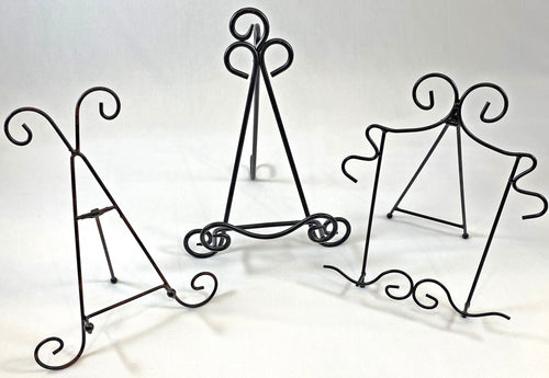 Assorted Black Wire Sign Stands