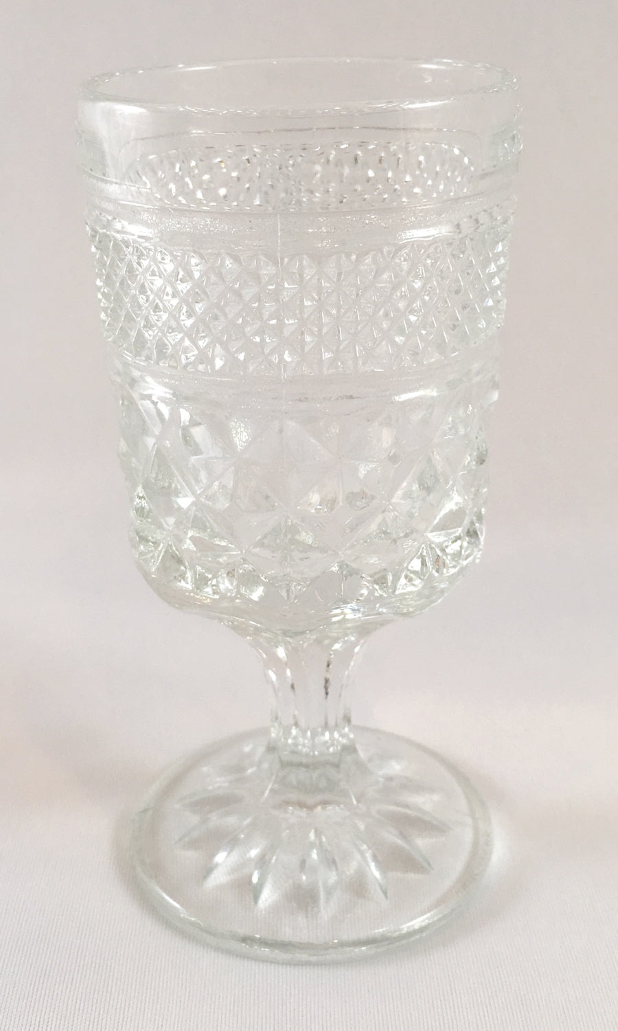 Clear Small Textured Wine Glass