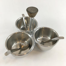 Load image into Gallery viewer, Three-Bowl Metal Condiment Server
