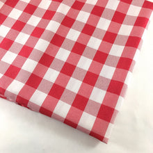 Load image into Gallery viewer, Red and White Check Picnic Tablecloth
