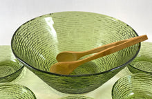 Load image into Gallery viewer, Green Glass Serving Bowl
