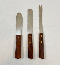 Load image into Gallery viewer, Dark Wood Knife Set (3pc)
