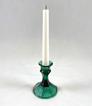 Load image into Gallery viewer, Green Glass Candlestick
