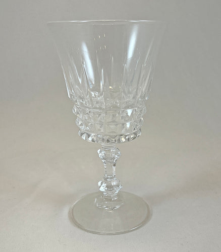 Crystal Wine Goblet with Decorative Stem