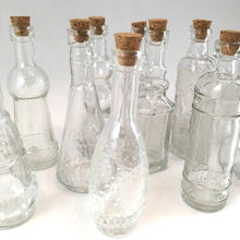 Load image into Gallery viewer, Assorted Clear Glass Bottles with Corks
