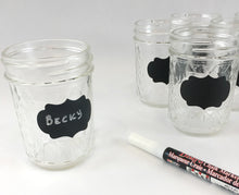 Load image into Gallery viewer, Small Mason Jars with Chalk Labels