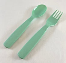 Load image into Gallery viewer, Light Green Plastic Kids&#39; Spoon
