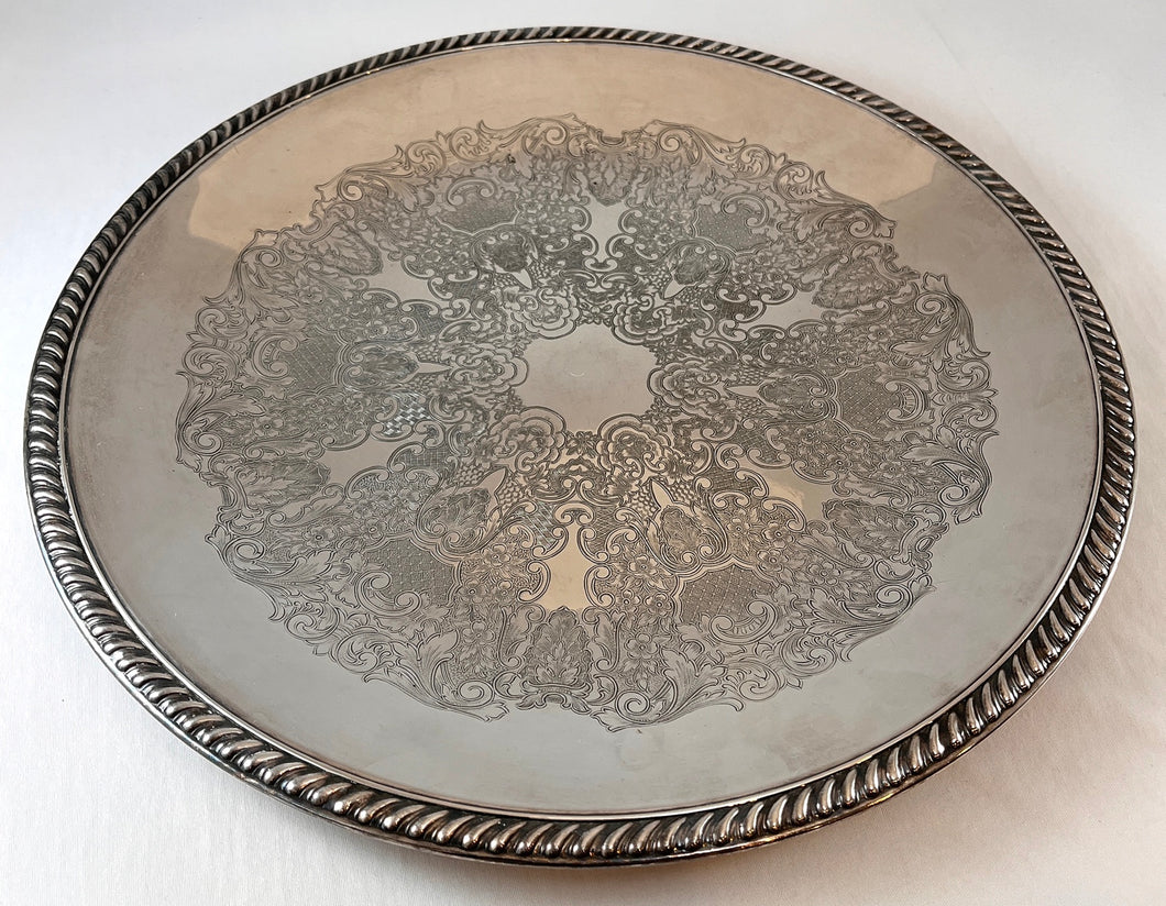 Silver Large Round Serving Platter