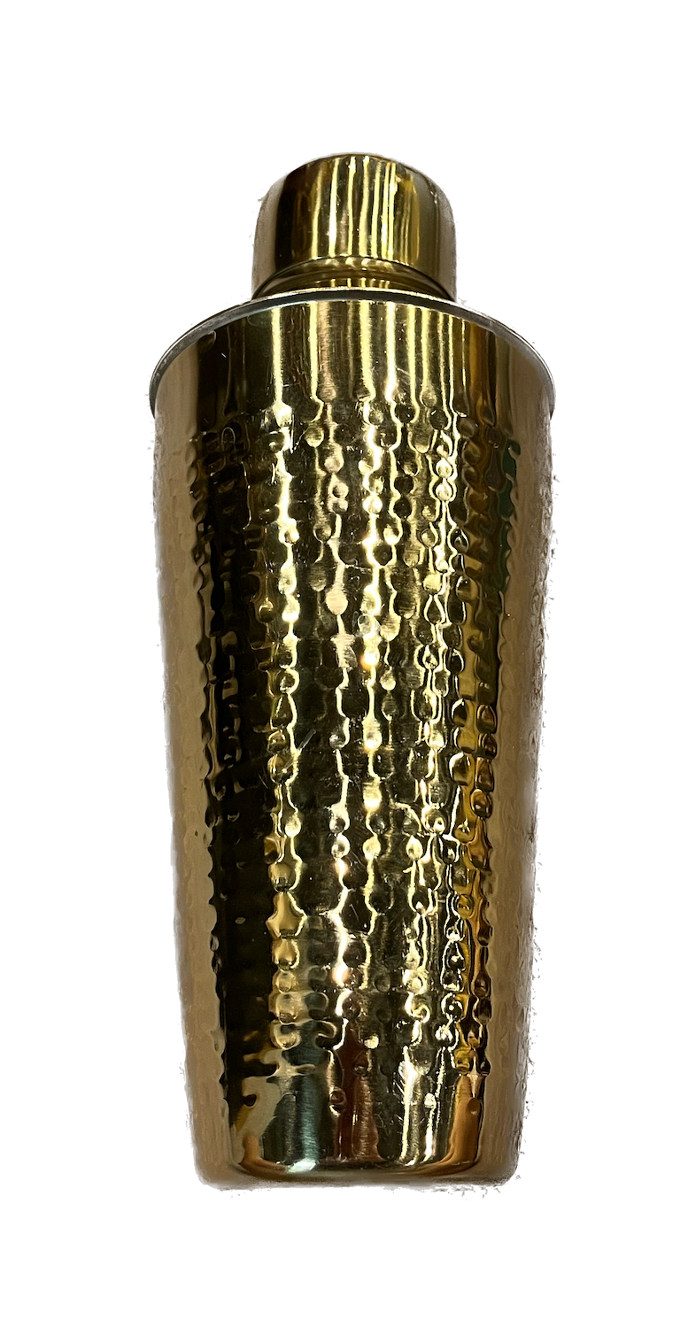 Hammered Gold Cocktail Shaker