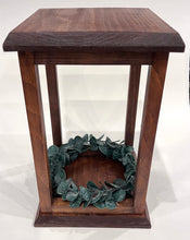 Load image into Gallery viewer, Wooden Lantern with Faux Foliage
