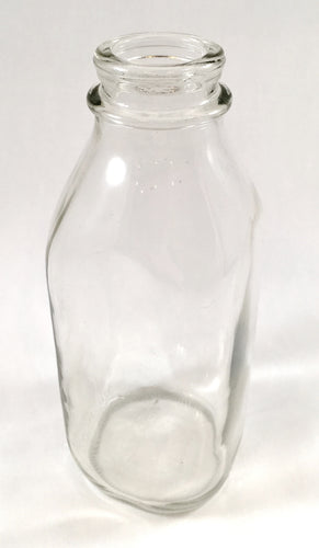 Clear Glass Milk Jug