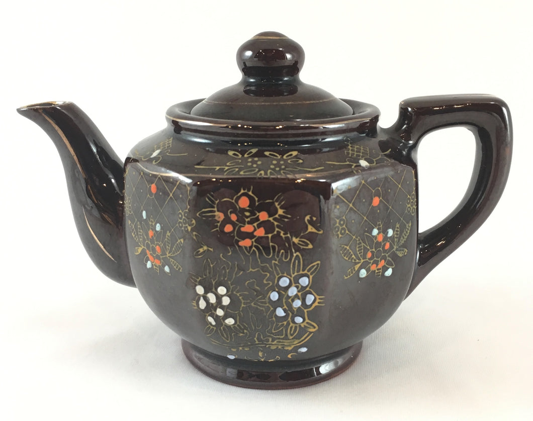 Brown Ceramic Personal Teapot