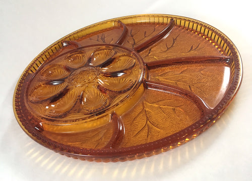 Glass Divided Tray with Egg Plate
