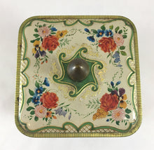 Load image into Gallery viewer, Antique Tin with Floral Design
