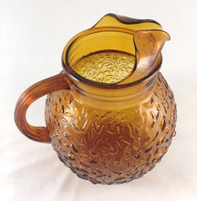 Load image into Gallery viewer, Amber Textured Glass Pitcher
