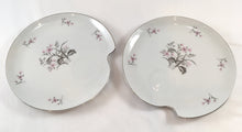 Load image into Gallery viewer, White Lunch Plates with Pink, Grey, and Silver Pattern

