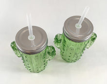 Load image into Gallery viewer, Cactus Glasses with Lid and Straw
