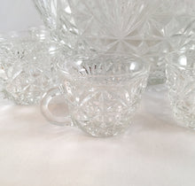 Load image into Gallery viewer, Clear Glass Punch Bowl (with Glass Cups)
