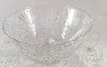 Load image into Gallery viewer, Clear Glass Punch Bowl (with Glass Cups)
