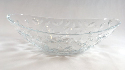 Oval Glass Serving Bowl