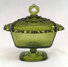 Load image into Gallery viewer, Green Glass Dish with Lid
