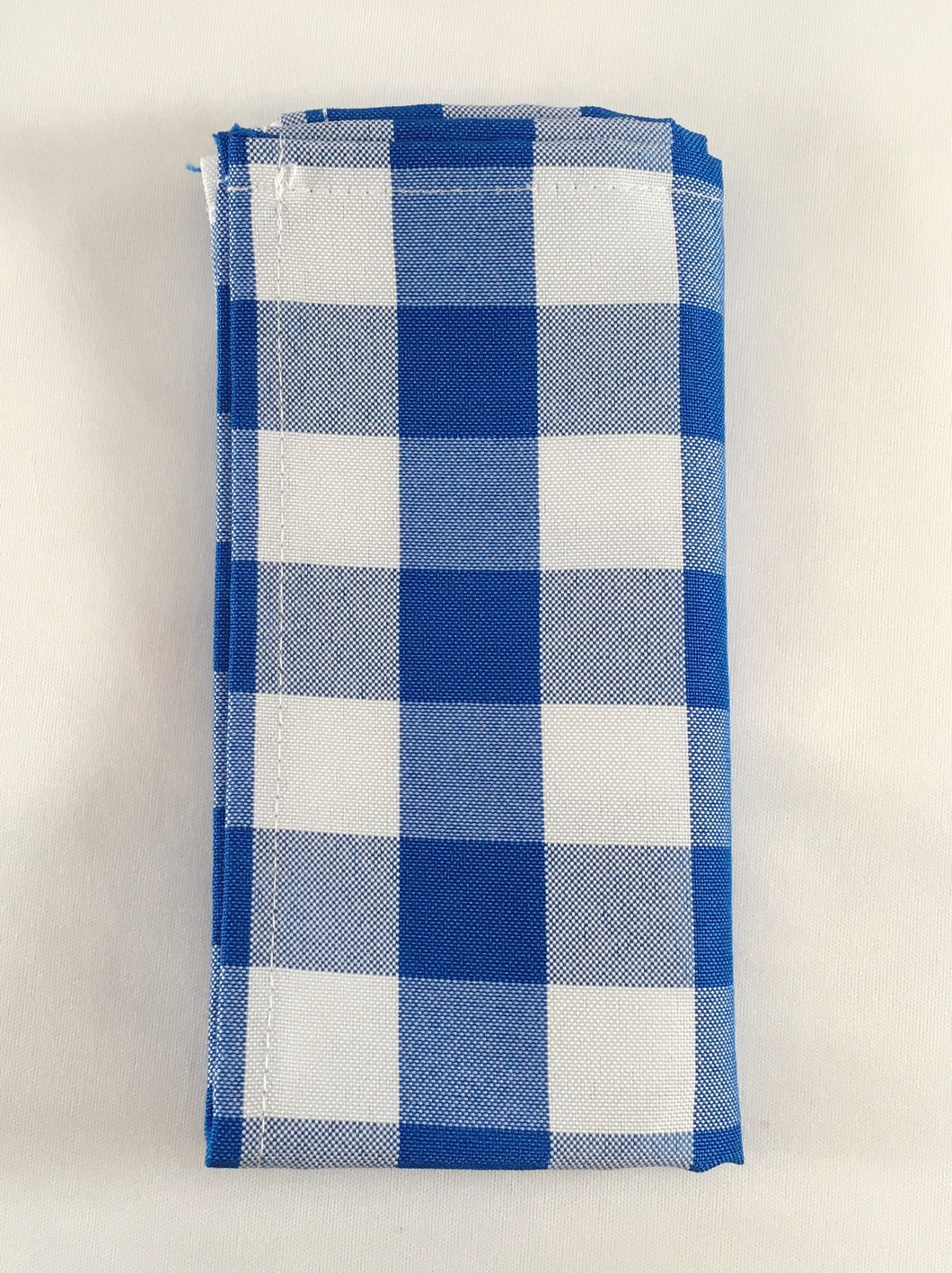 Blue and White Check Polyester Napkins