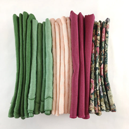 Assorted Green and Pink Napkins