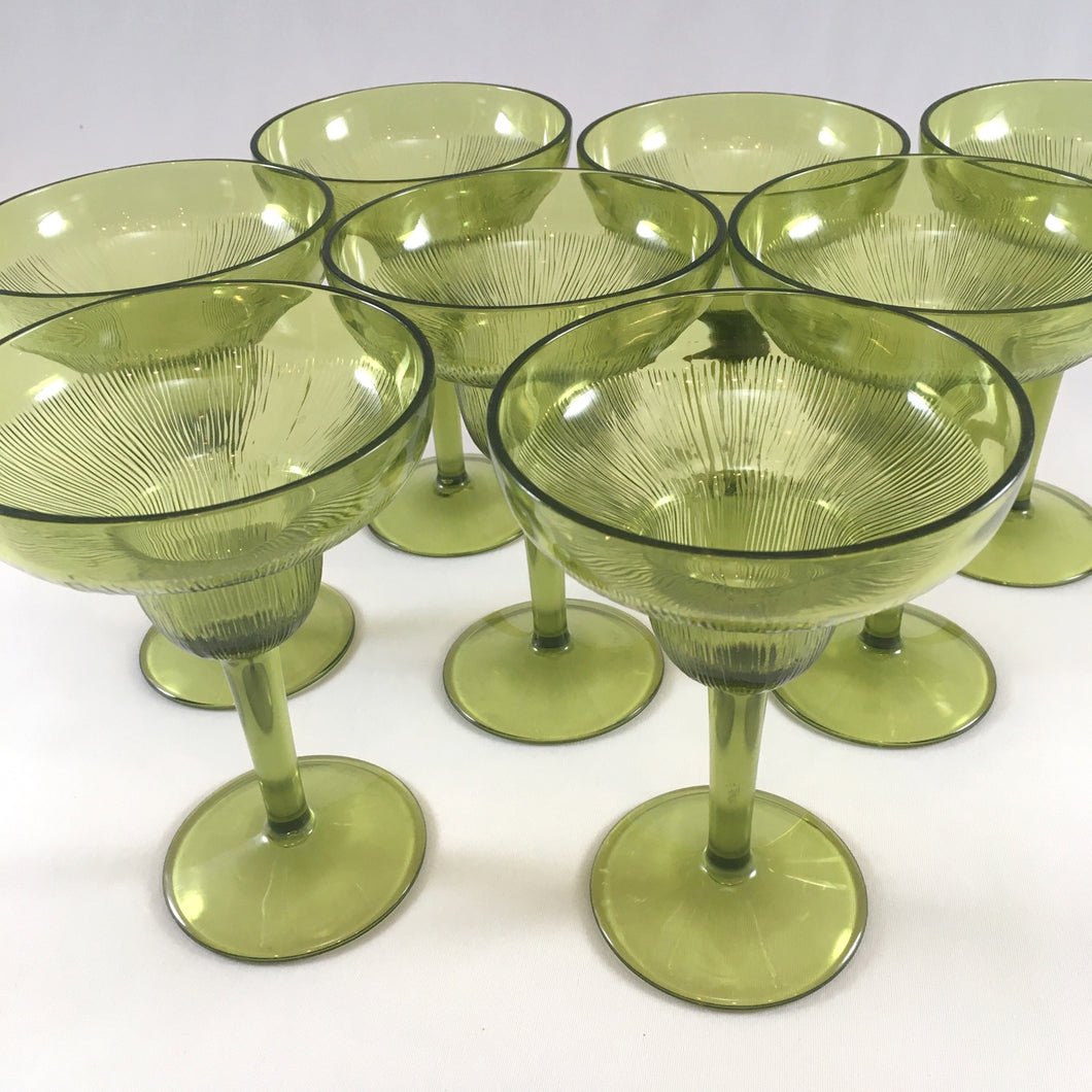 Green Plastic Margarita Glasses