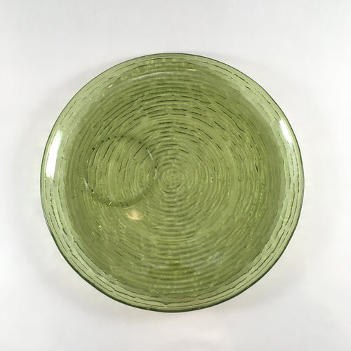 Green Glass Snack Plates