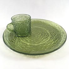 Load image into Gallery viewer, Green Glass Snack Plates
