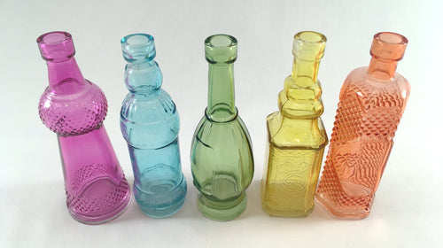 Rainbow of Glass Bottles
