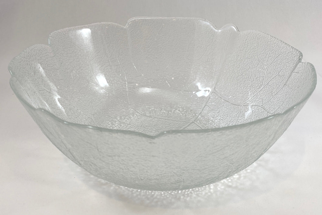 Large Clear Glass Salad Bowl