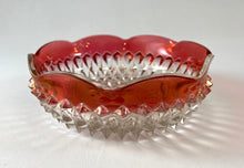 Load image into Gallery viewer, Ruby Rimmed Diamond Point Candy Dish
