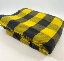 Load image into Gallery viewer, Maize and Blue Checkered Plaid Tablecloth (55x90)
