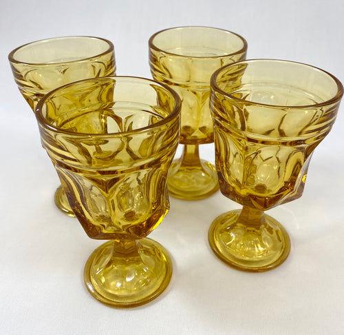 Amber Large Vintage Goblets