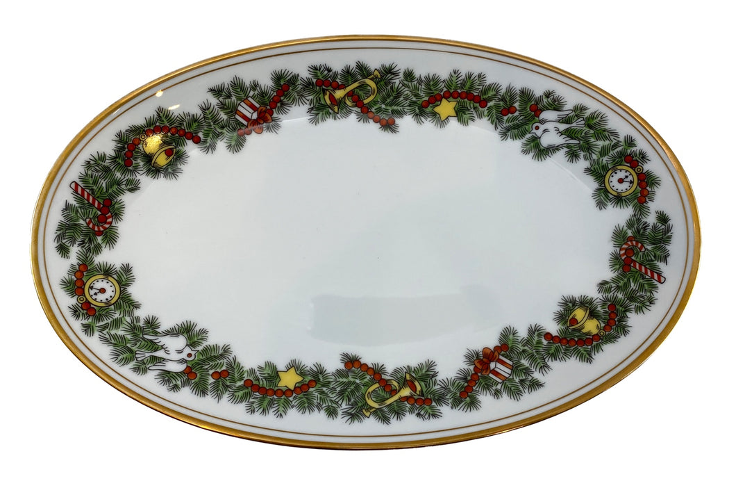 Small Christmas Oval Serving Dish