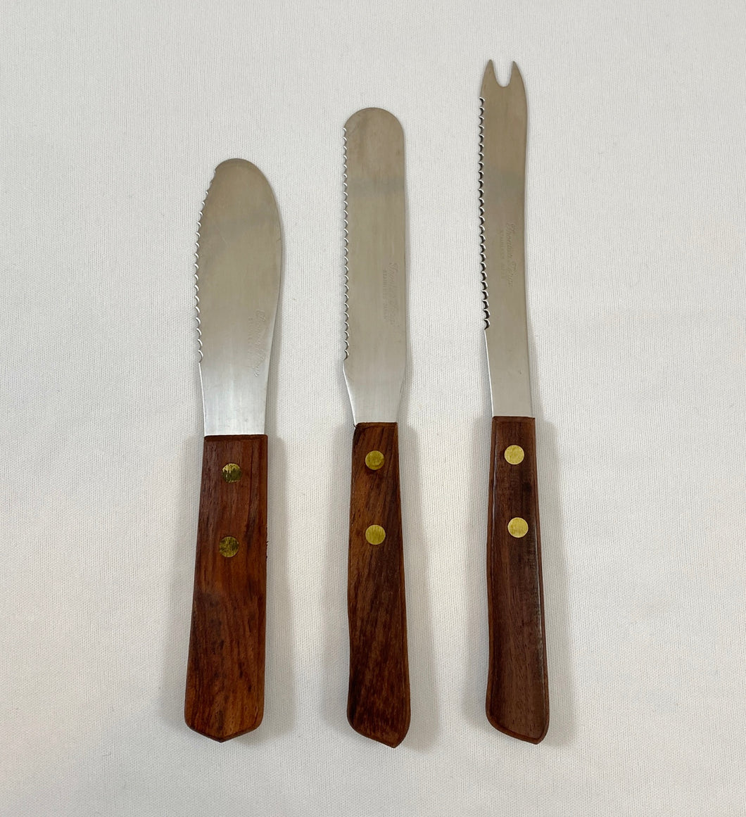 Dark Wood Knife Set (3pc)