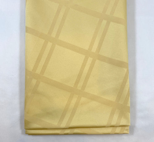 Yellow Round Plaid Tablecloth