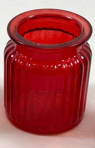 Assorted Red Glass Votive Holders
