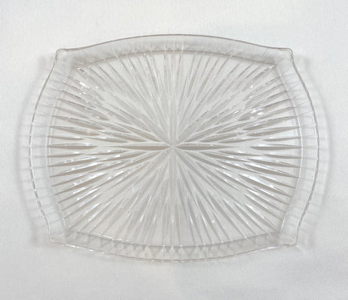 Clear Acrylic Crystal-Patterned Canape Trays