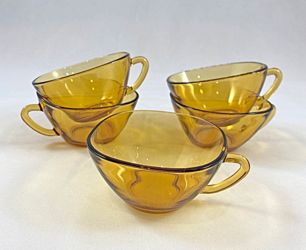 Yellow Verico Glass Teacups