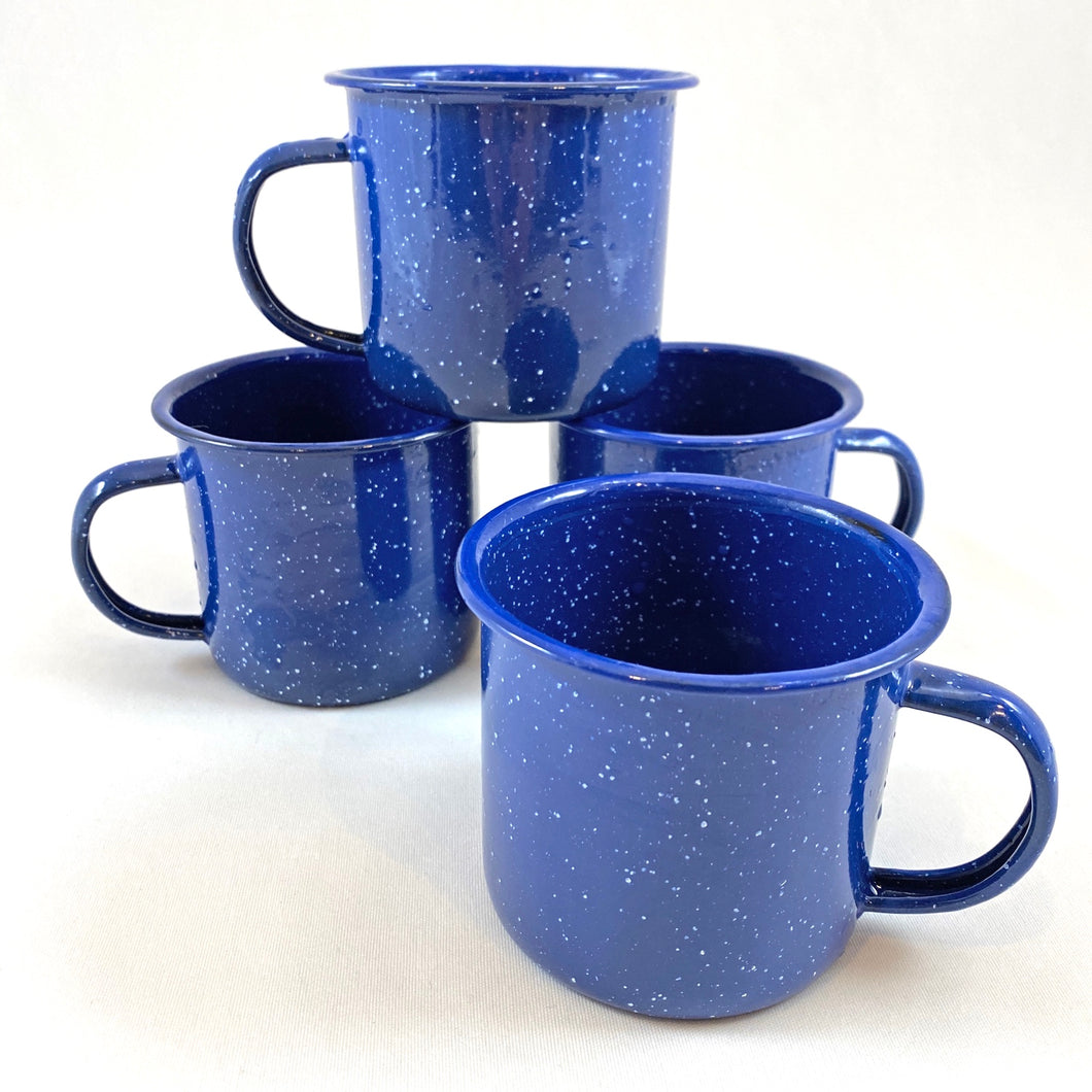 Blue Enamel Camp Mugs