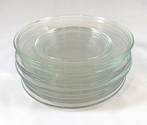 Assorted Clear Glass Salad Plates