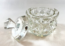 Load image into Gallery viewer, Clear Glass Faceted Sugar Bowl with Lid
