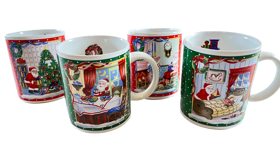 Assorted Santa Christmas Mugs