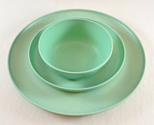 Load image into Gallery viewer, Light Green Plastic Plates and Bowl
