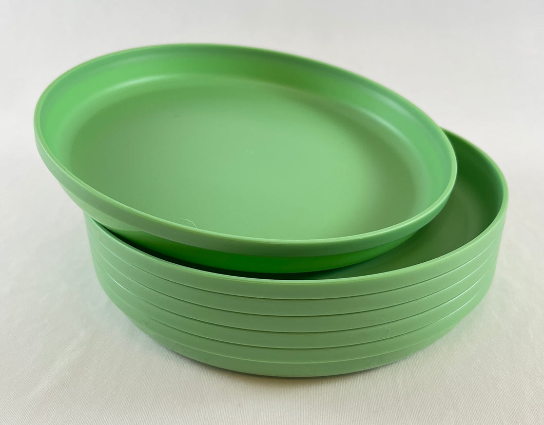 Plastic Kids' Plate, Dark Green