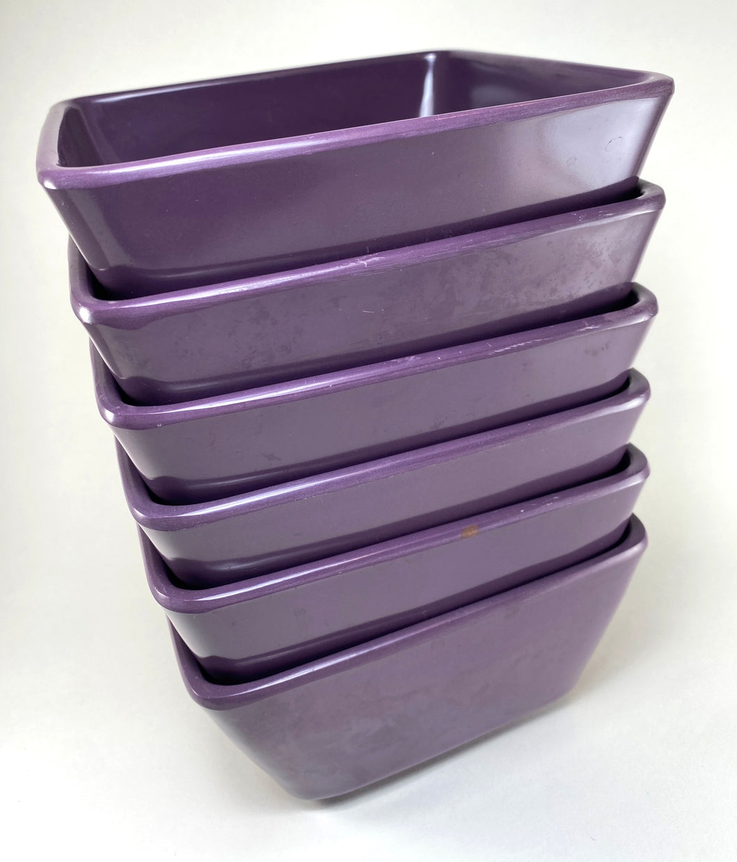 Square Purple Melamine Bowls