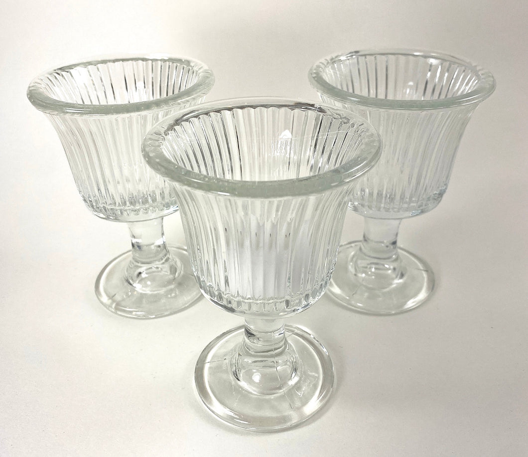 Clear Glass Pedestal Tealight Candle Holders