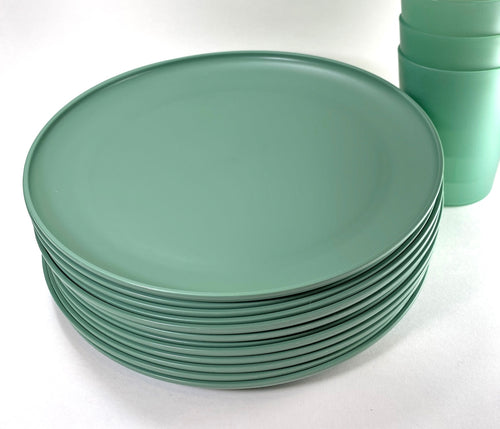 Green Plastic Dinner Plates 